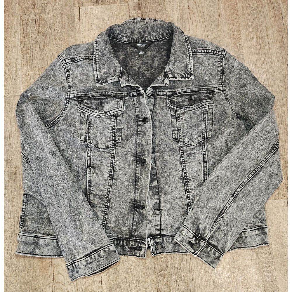 Vera Wang Black Jean Jacket